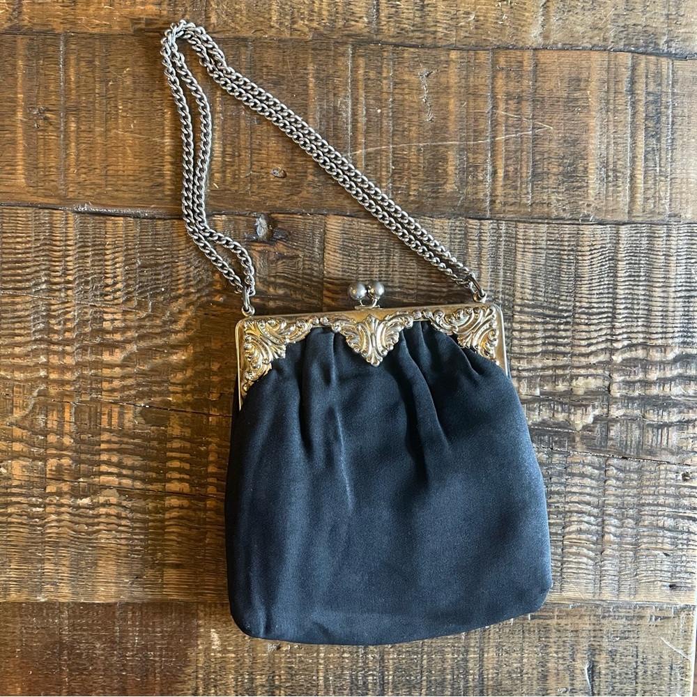 Vintage 1950’s Black Handbag